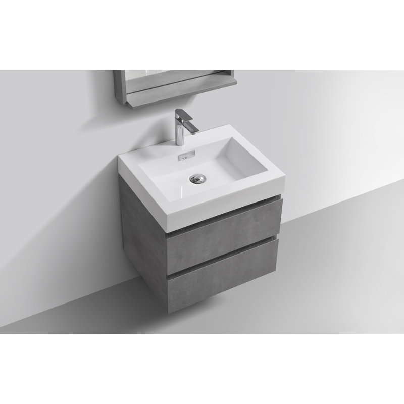 Sinope 24" WallMounted Single Bathroom Vanity Set & Reviews AllModern